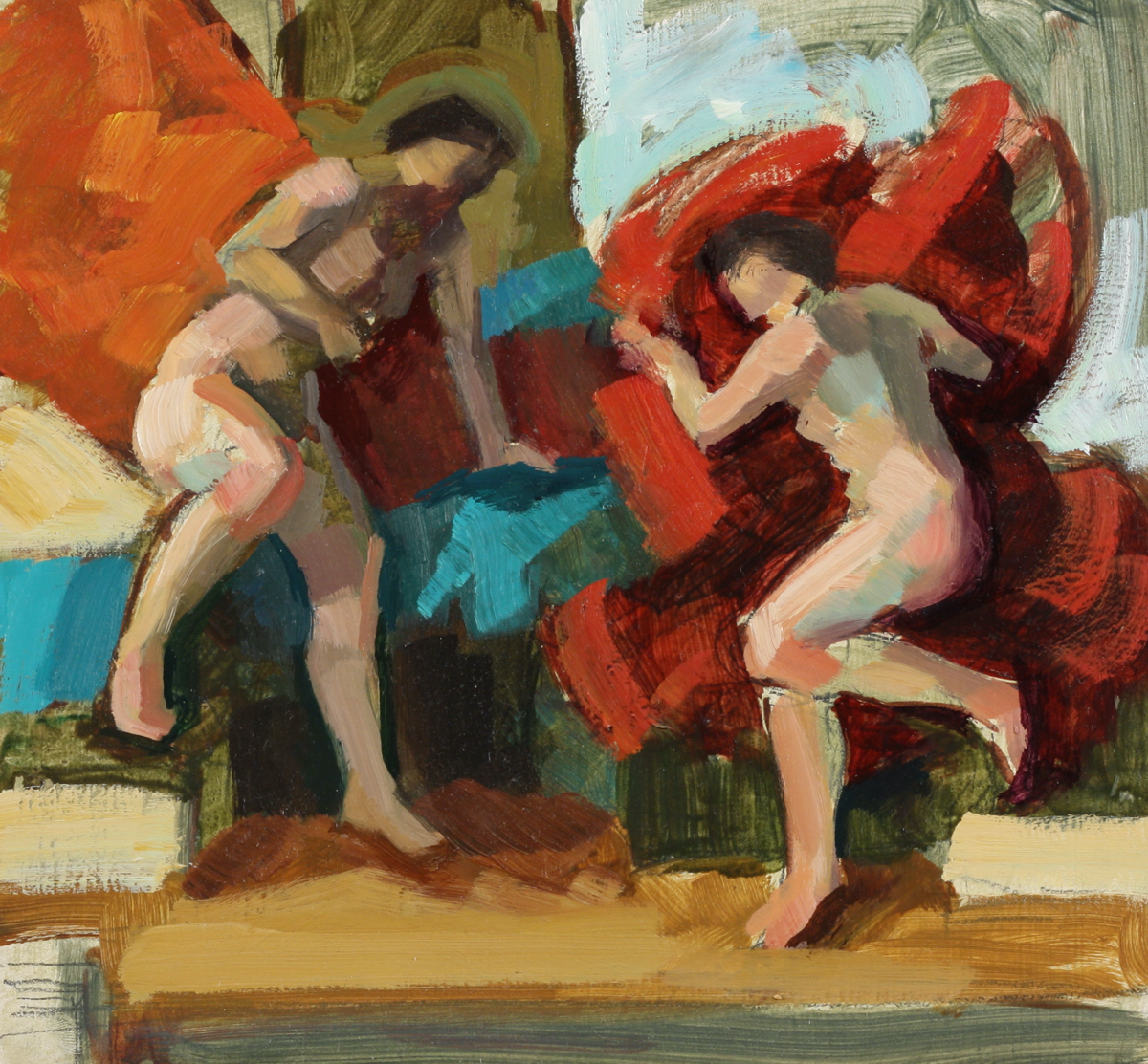 Melissa & Bradamante; oil on board, 23 x 25 cm, 2017