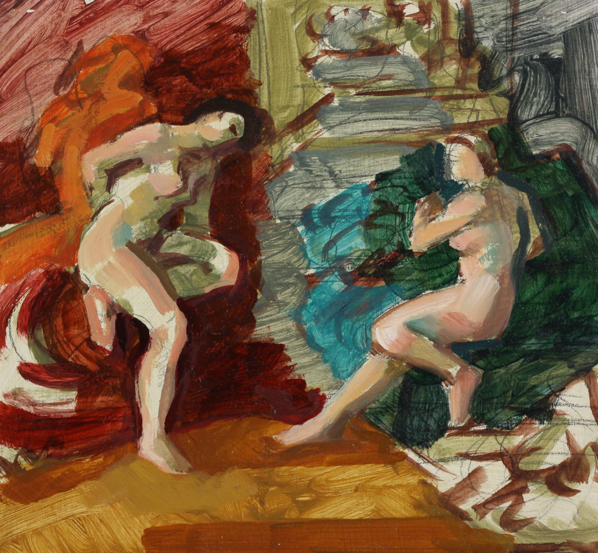 Melissa & Bradamante; oil on board, 23 x 25 cm, 2017